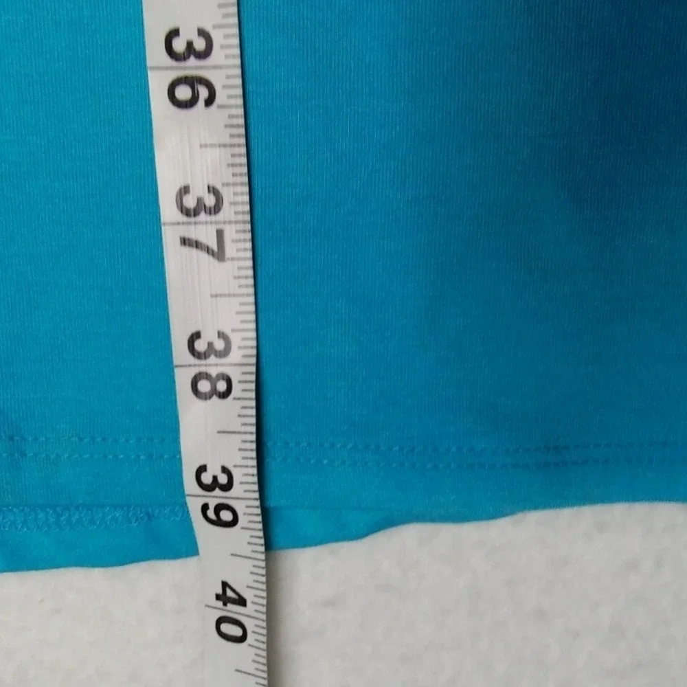 Dress barn Maxi Skirt Large Turquoise Aqua Pull on Stretch A-Line NWT Women's